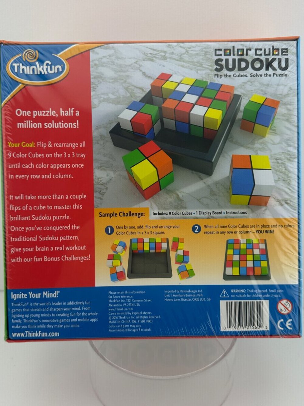 THINKFUN Color Cube Sudoku Solve the Puzzle Game for Ages 8+, Brand New, Sealed - Picture 2 of 9
